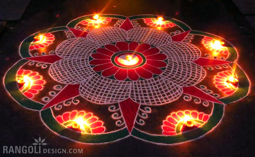 rangoli design diwali shanthi sridharan