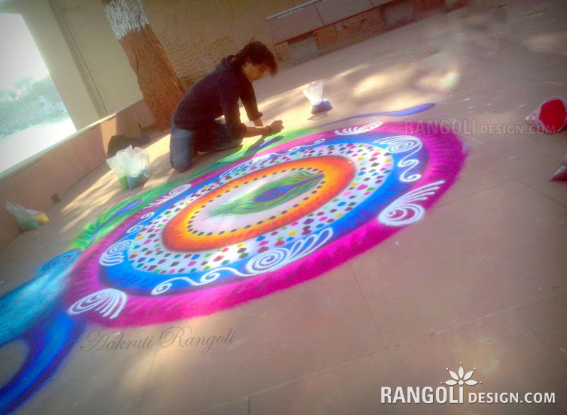 beautiful rangoli design by aakruti