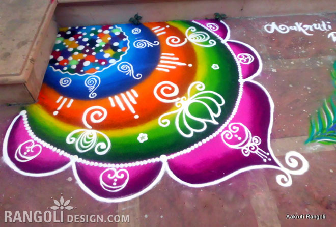 easy rangoli design diwali by aakruti