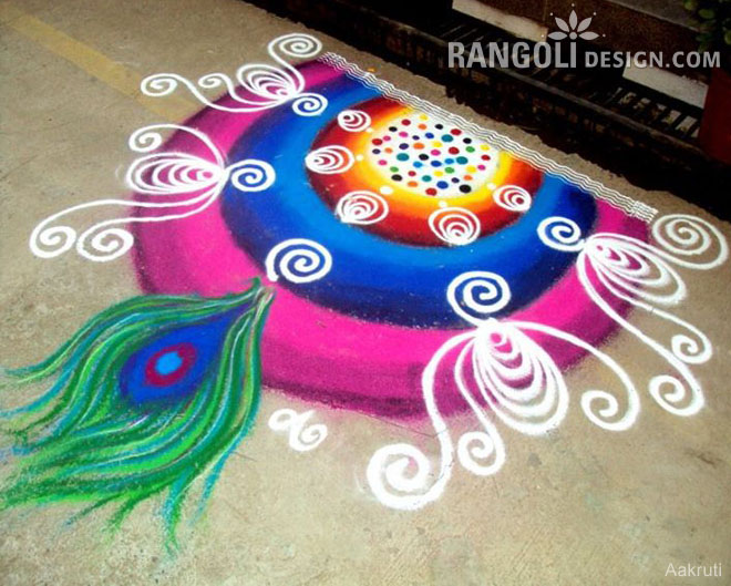 easy rangoli design diwali by aakruti
