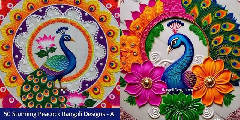 Peacock Rangoli Designs (Ai)
