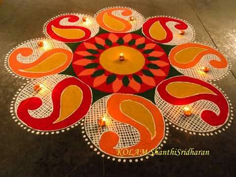 kolam design by shanthi sridharan 1