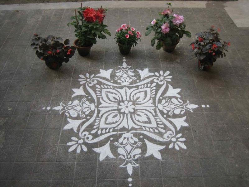 loki puja alpana design 10