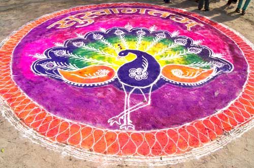 peacock rangoli design by asha diti 11