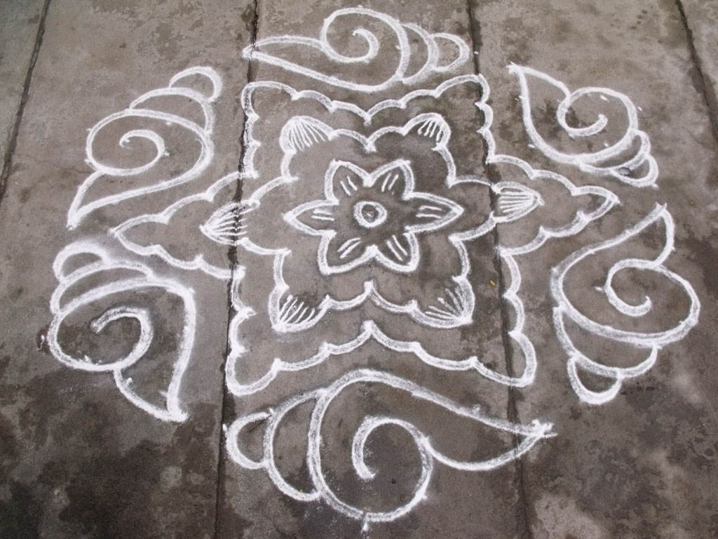 conch pulli kolam by rathna 13
