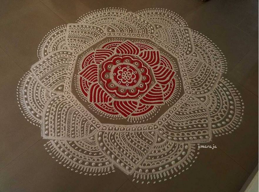 gudi padwa festival rangoli design by umaraja 13