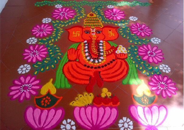 mash kolam ganesh 13