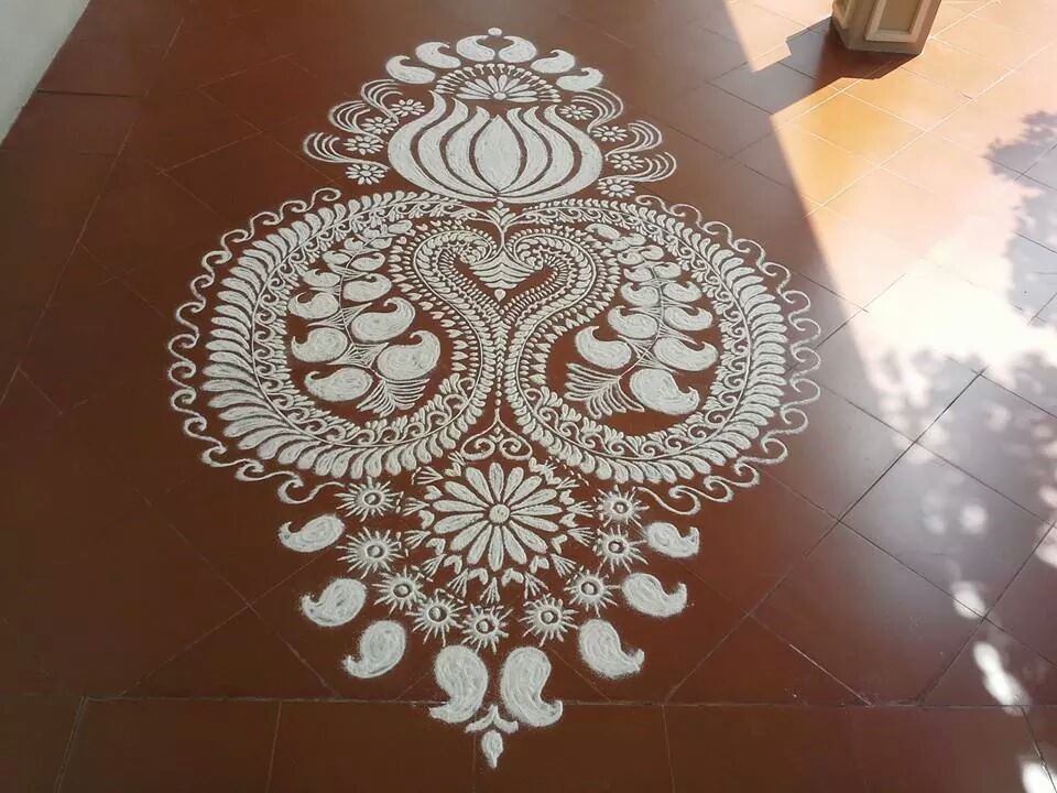 floral alpana design 14