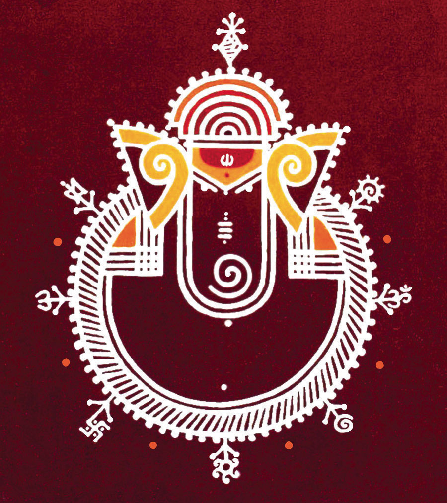 canvas mandana rangoli design by lakhi chand jain 2
