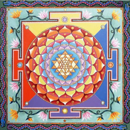 sri yantra mandala rangoli design by homemakeoverin 21