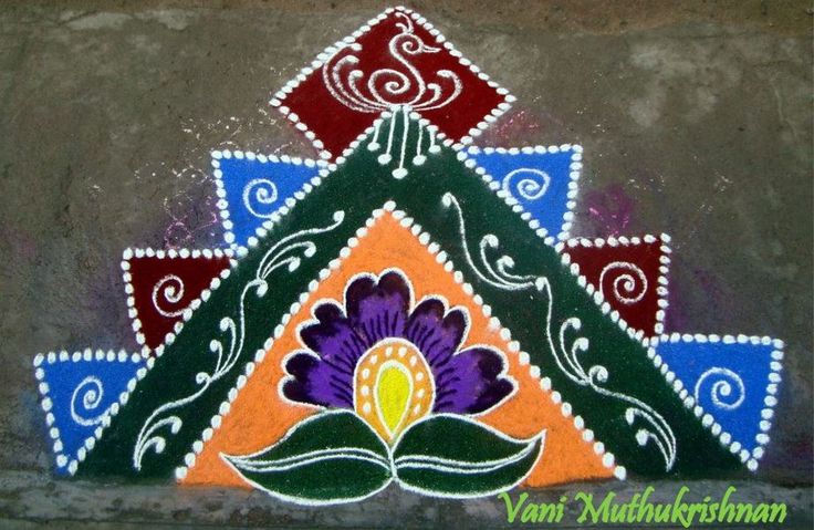 corner rangoli design vani muthukrishnan 3