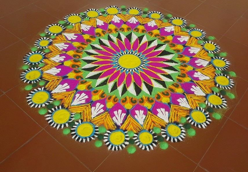 freehand rangoli design by homemakeoverin 4