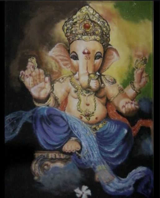 portrait ganesh rangoli design by manisha pande 4