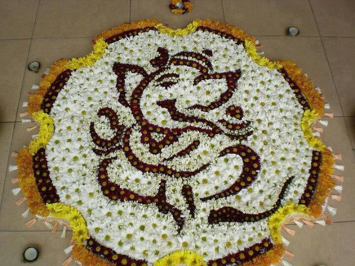 ganesh pookalam design by haridra 5