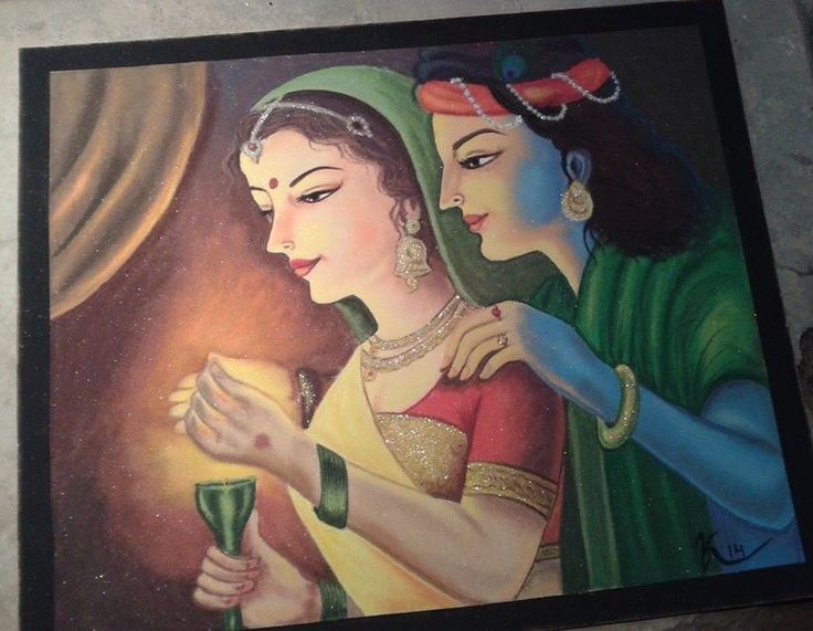portrait rangoli design 5