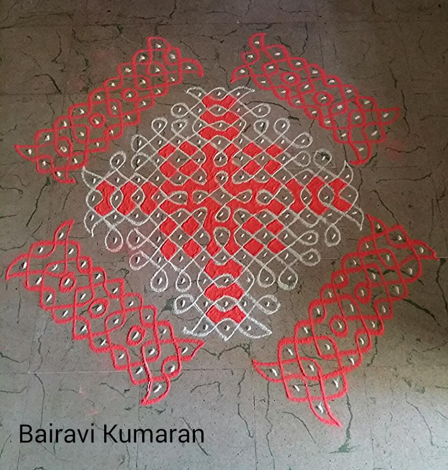 sikku kolam design by bairavi kumaran 6