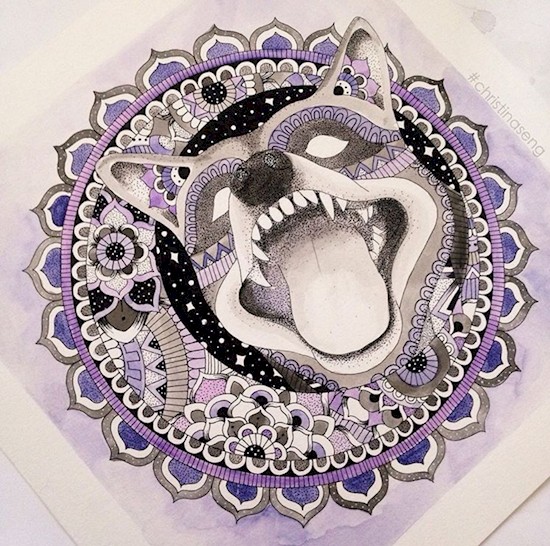 acrylic rangoli design by michelle pugle