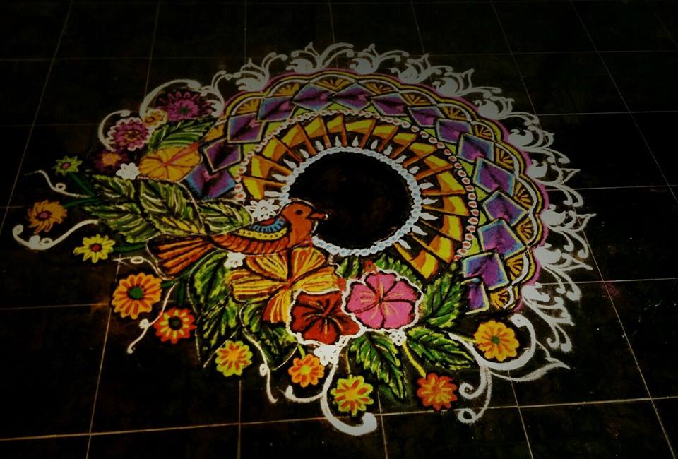 freehand margazhi kolam design by mangalam srinivasan 8
