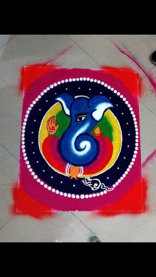 ganesh rangoli design selvi subramaniam 8