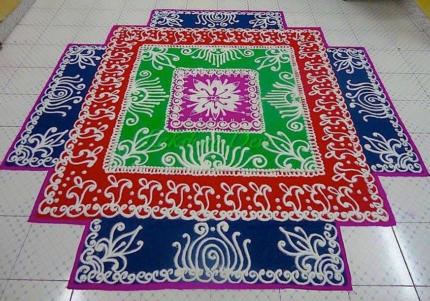 mandala rangoli design by homemakeoverin 8