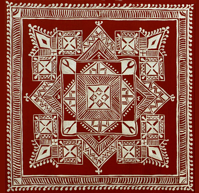 canvas mandana rangoli design by shakuntala 9