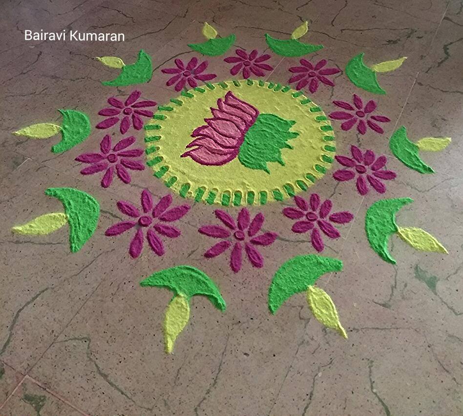 margali kolam design by bairavi kumaran 9