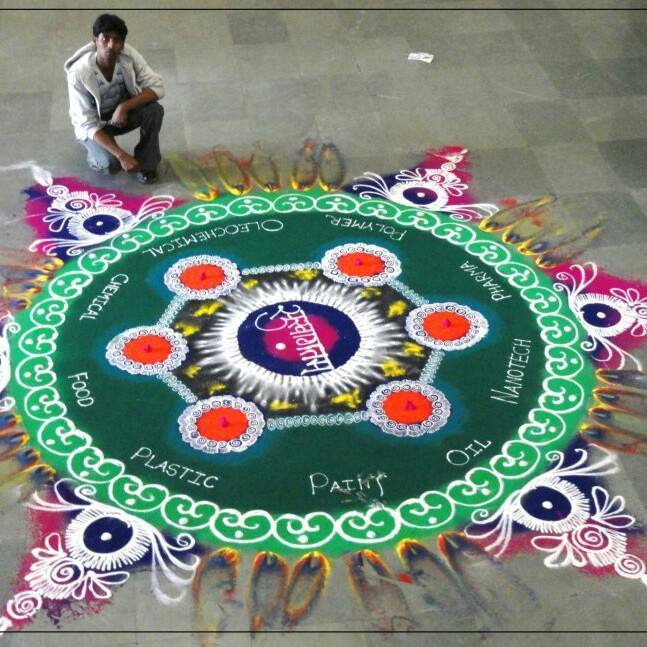 Beautiful Sanskar Bharti Rangoli 