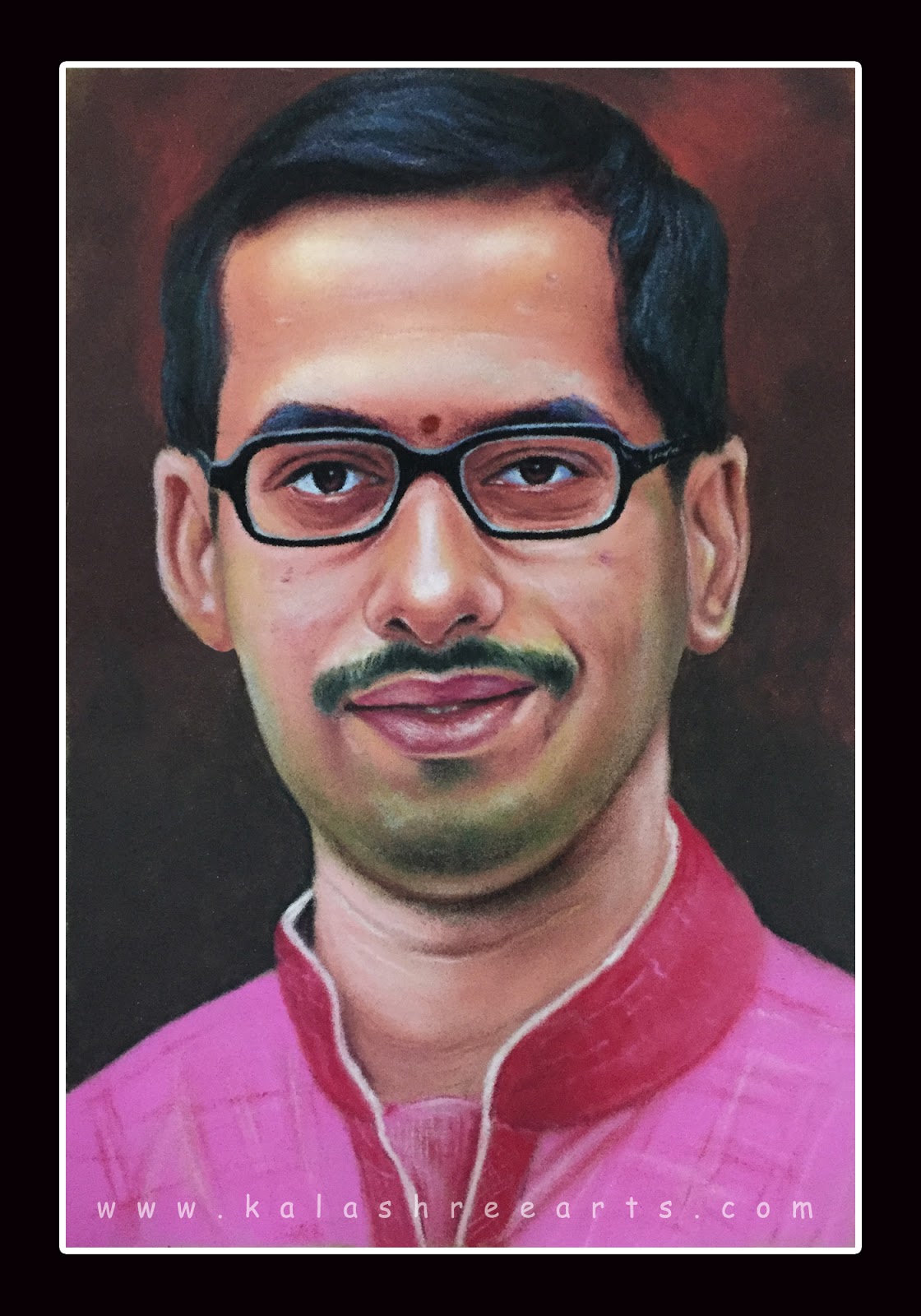 portrait rangoli design kalashreearts 14