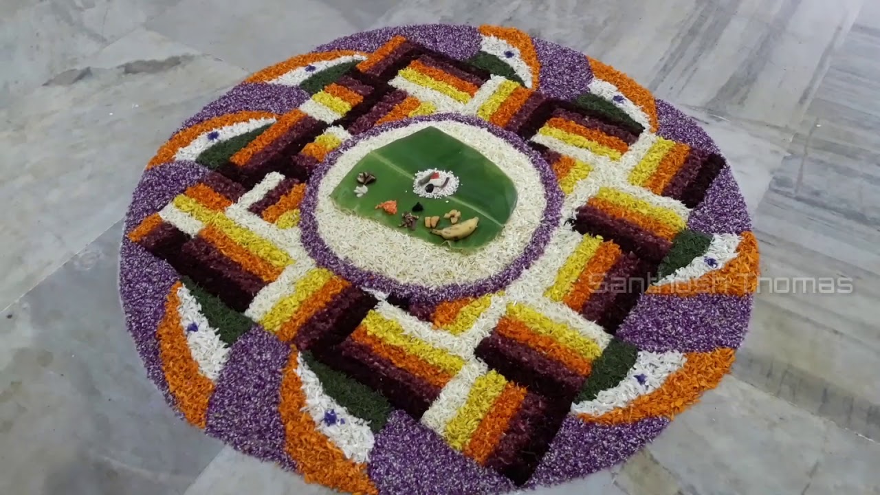 pookalam rangoli design santhosh thomas 8