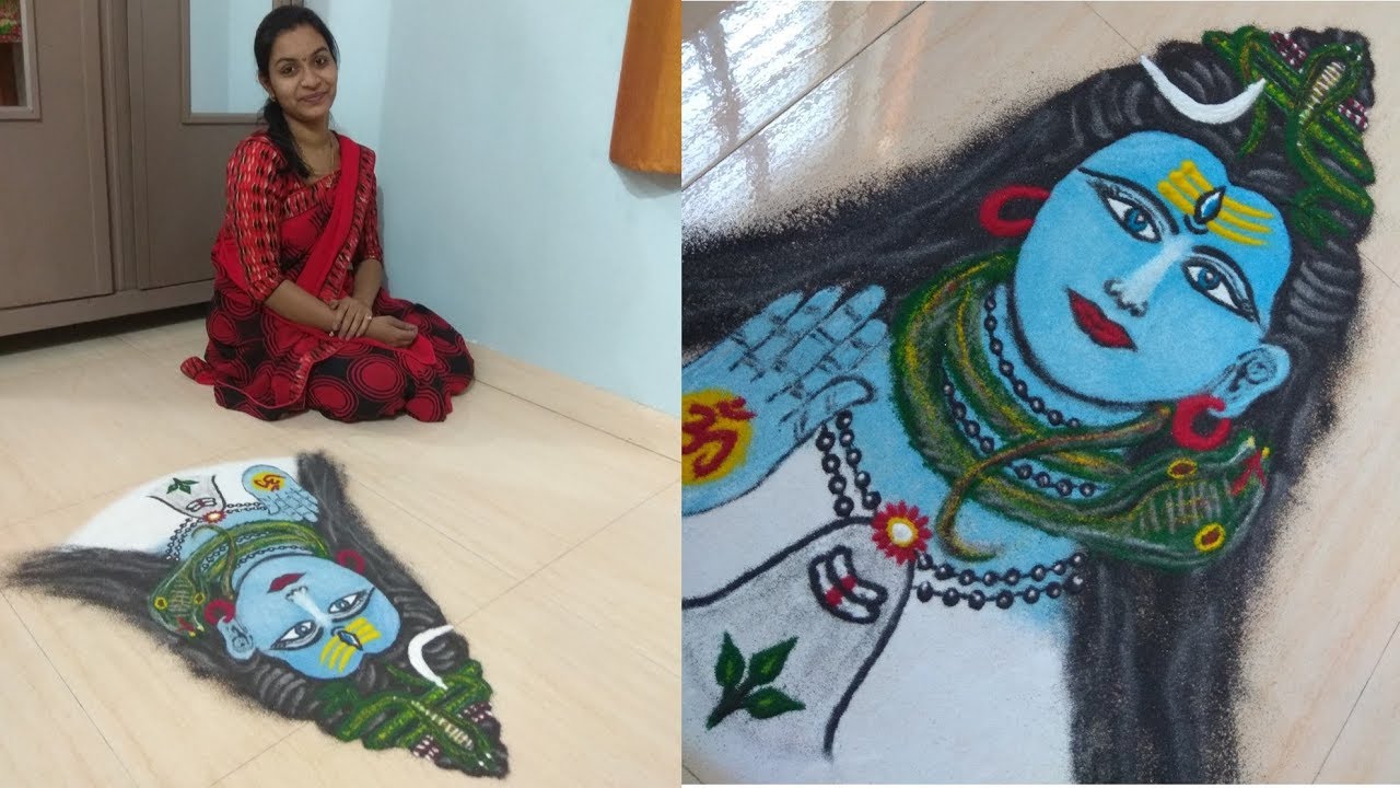 rangoli design shivaratri festival by savita atule 1