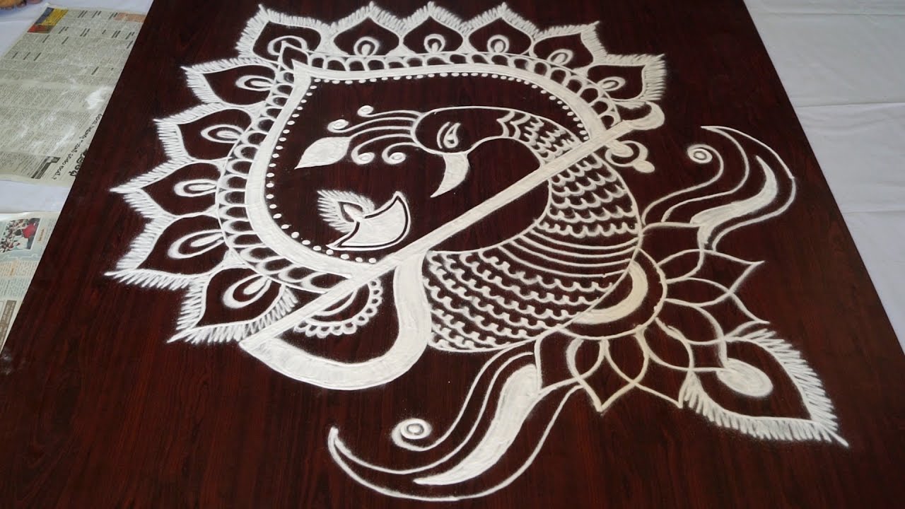 10 beautiful plain rangoli design saraswati pooja