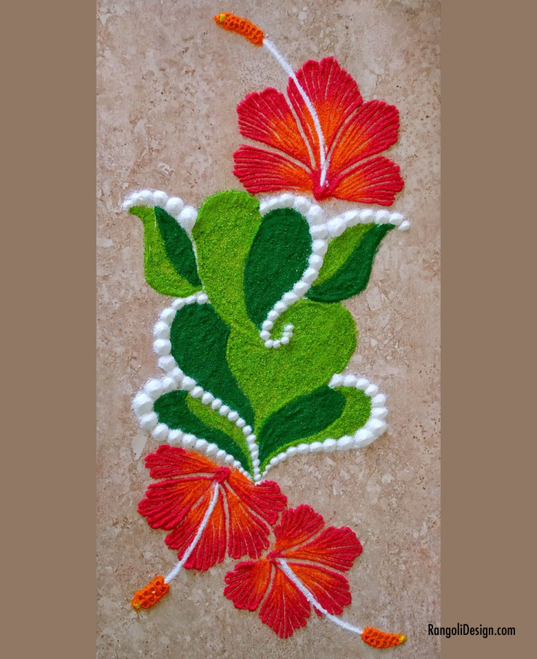ganesh rangoli design children 10