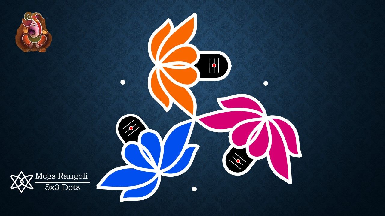 rangoli design mahasivarathri by megs rangoli 12