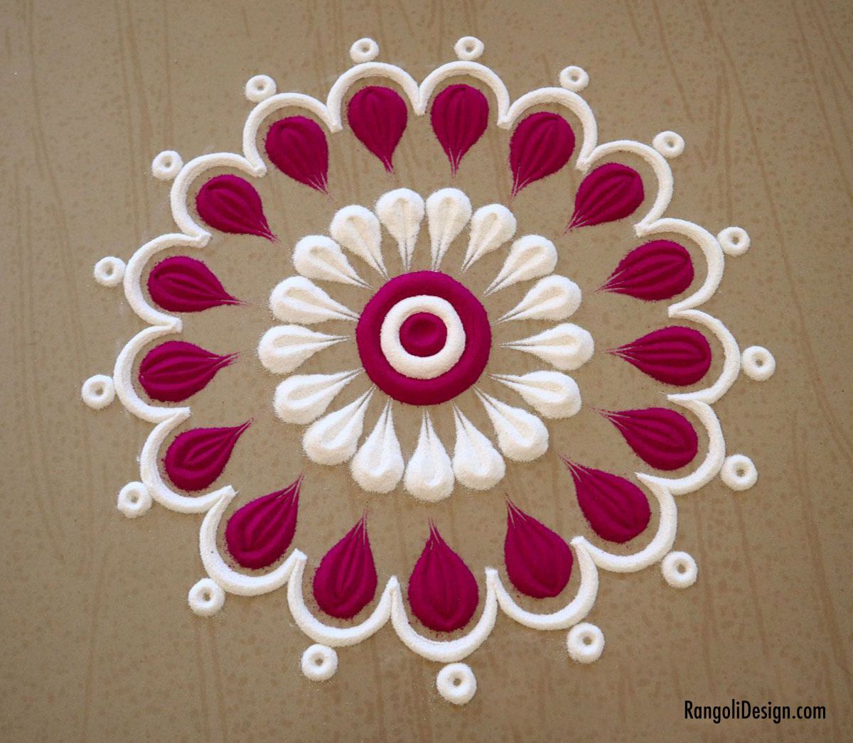 easy small flower rangoli design kids by menaka rangoli 22