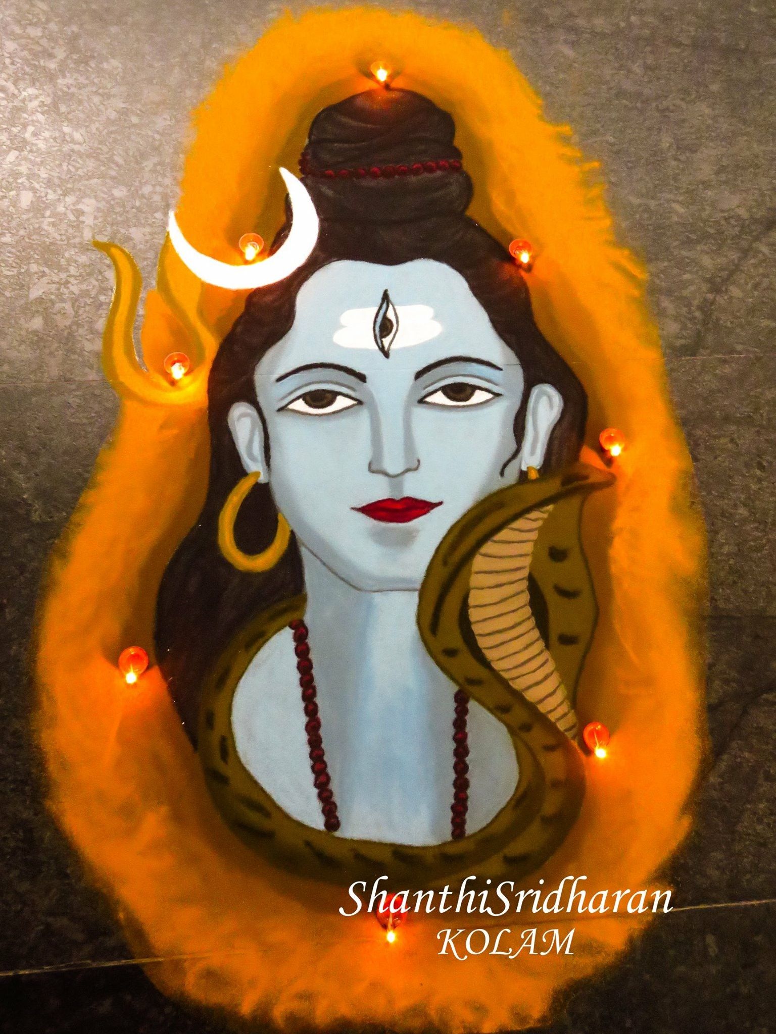 mahashivratri rangoli design by shanthi sridharan 4