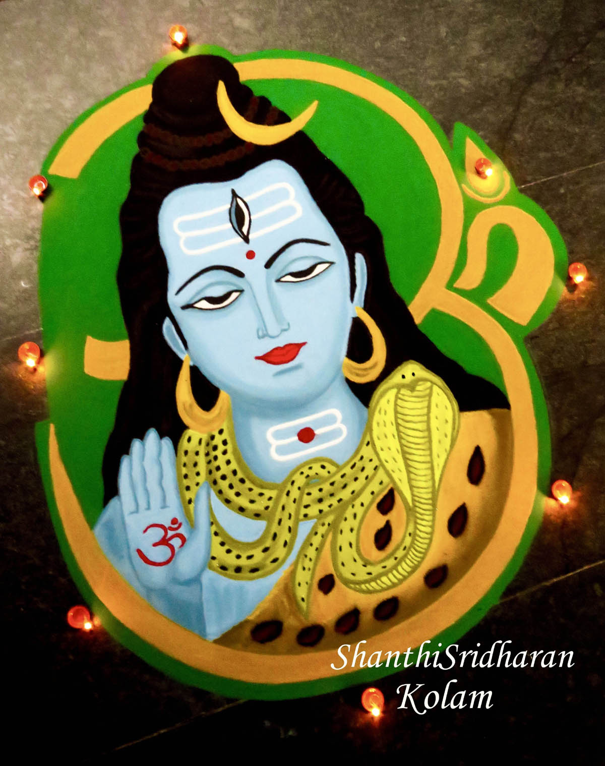 shivratri rangoli design by shanthi sridharan 6