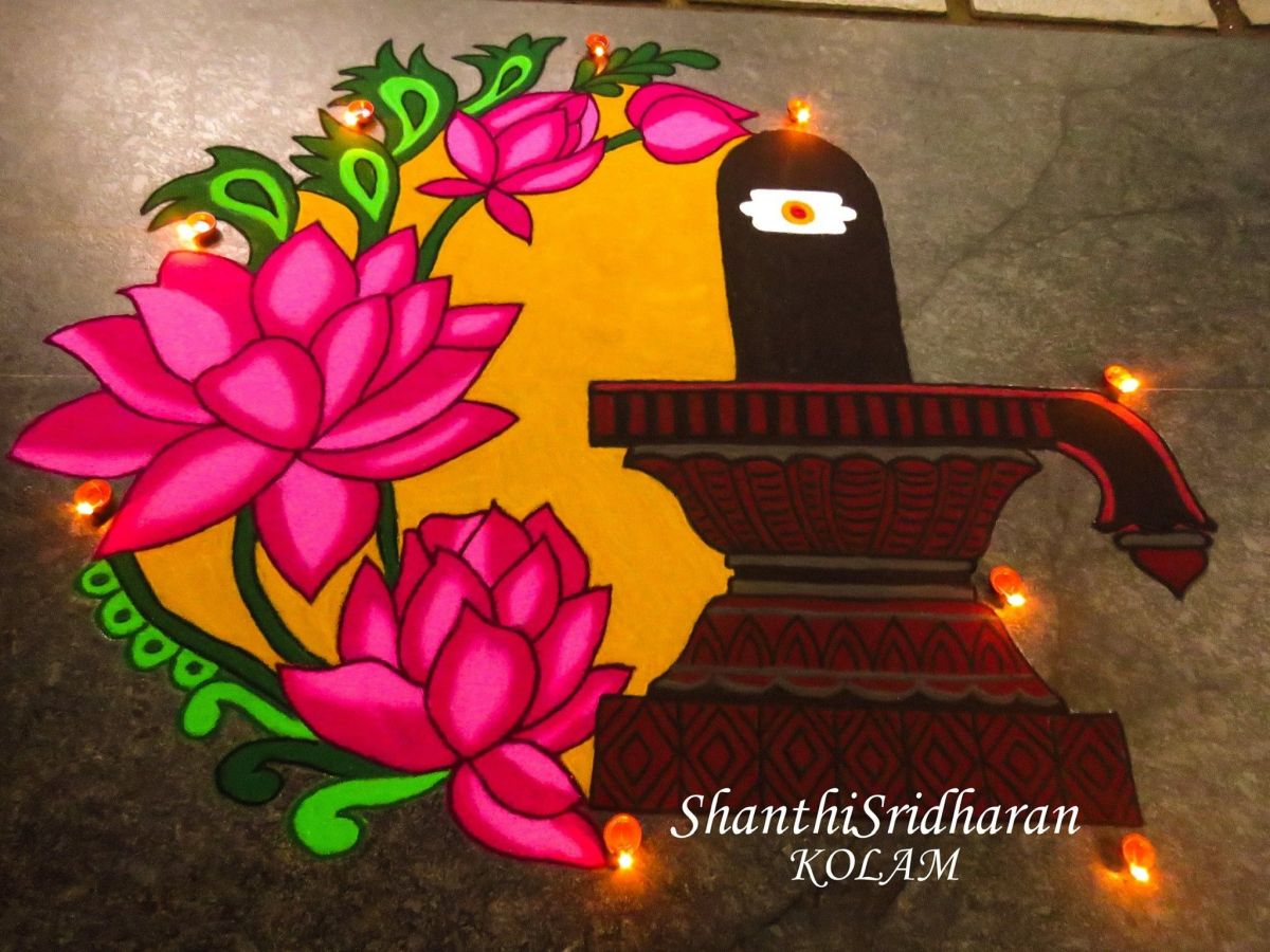 rangoli design mahasivarathri by shanthi sridharan 7
