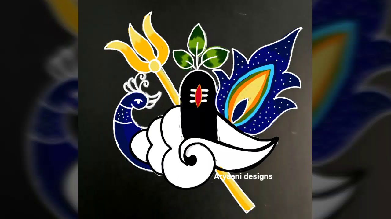 rangoli design sivarathri by aryaani designs 8