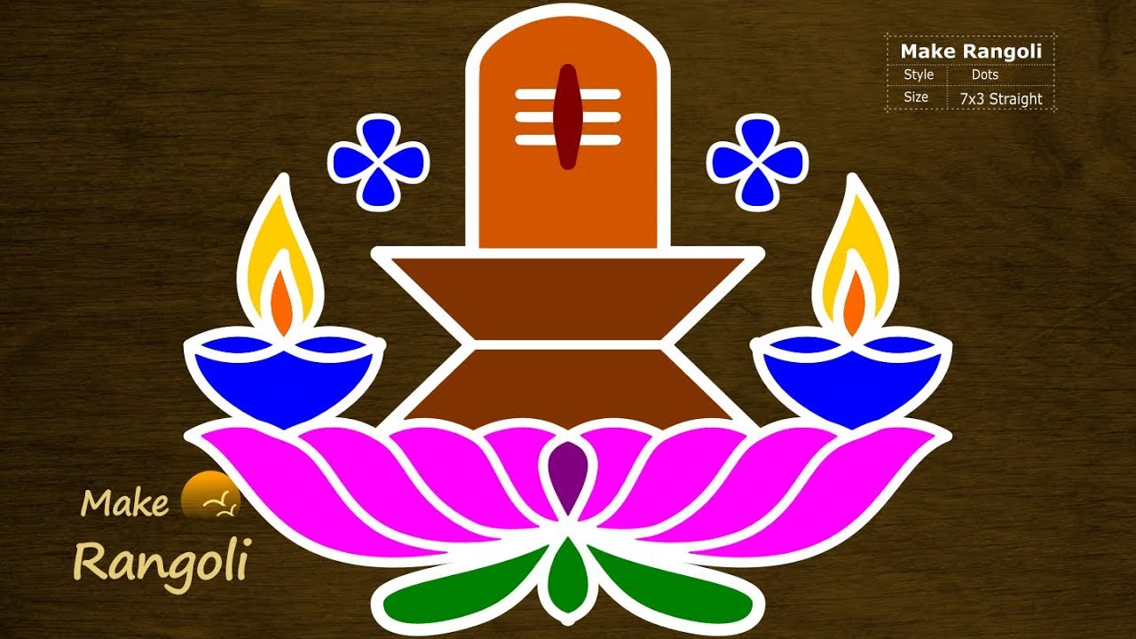 shiva rangoli design 9