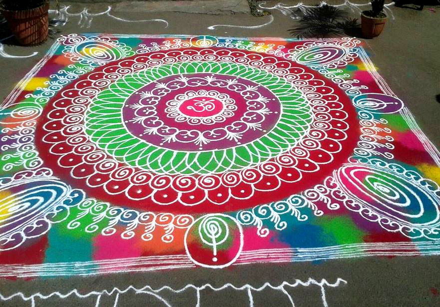 freehand rangoli design khushbu gupta 1