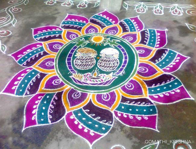 pongal kolam by gomathi 1