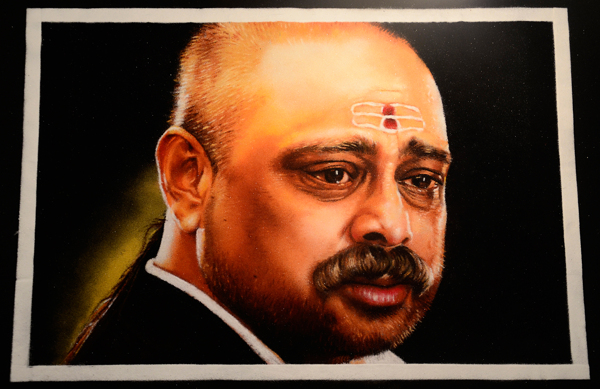 portrait rangoli design 1