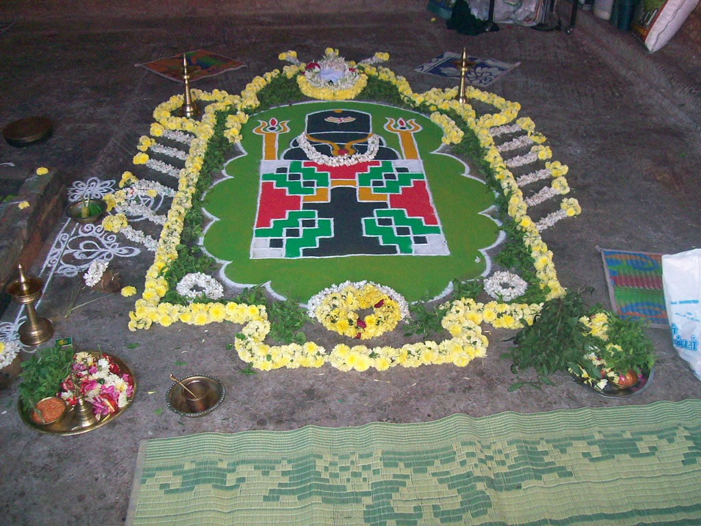 shiva mandala rangoli design 10
