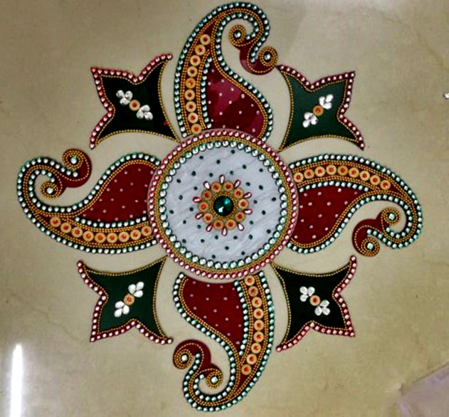 acrylic rangoli design 12