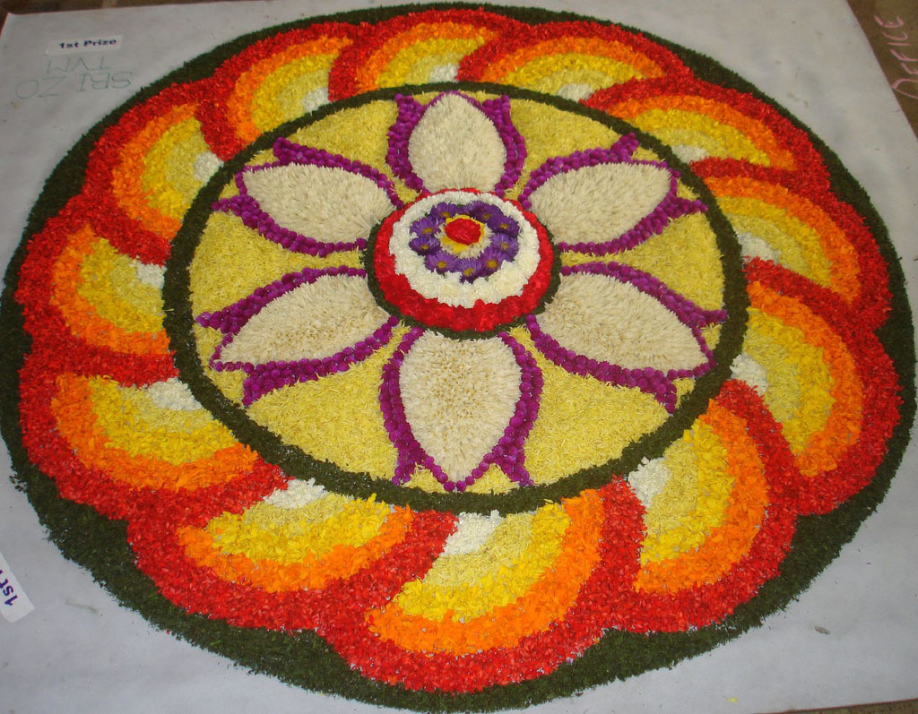 onam pookalam design by arun sinha 12