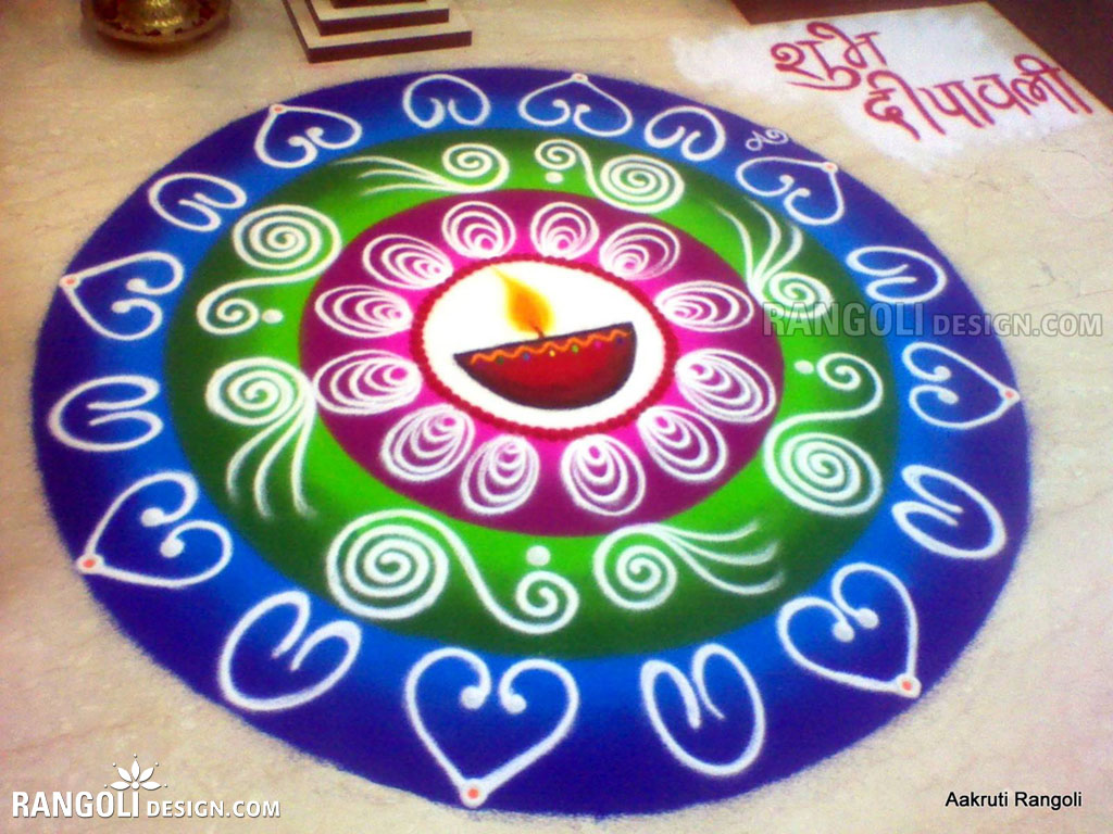 diwali rangoli design by aakruti 14