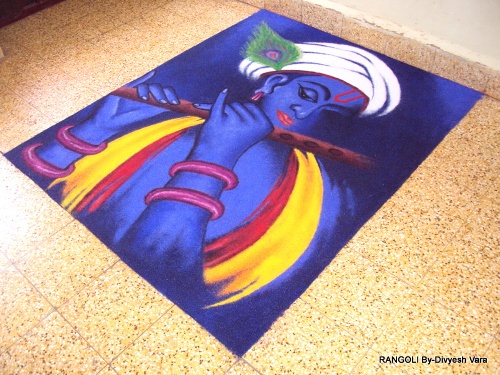 freehand rangoli design by divyesh vara 14