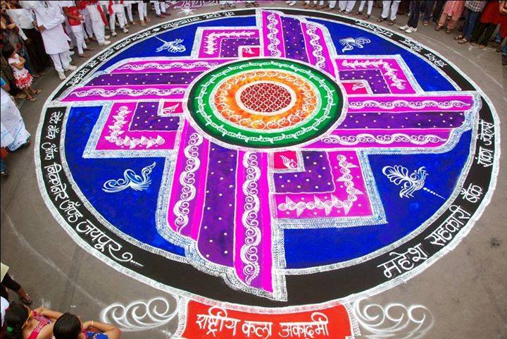 diwali rangoli design by rashtriya  kala  academy 23