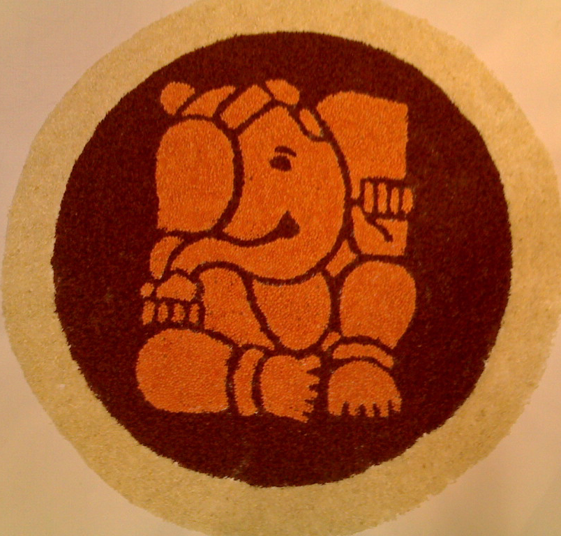 ganesh pulses rangoli design by geeta loke 3