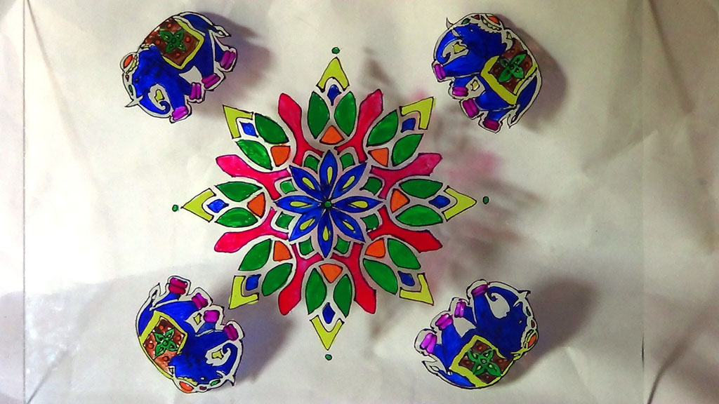 glass rangoli design 3